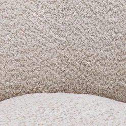 Fauteuil*alinea Fauteuil pivotant en tissu bouclette - Beige