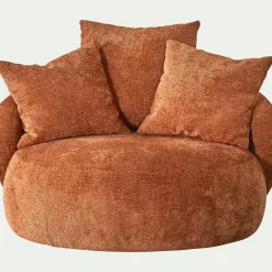 Fauteuil*alinea Fauteuil pivotant en tissu Genesis - brun rustrel Marron