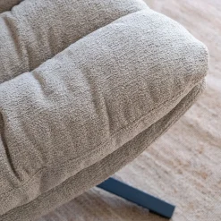 Fauteuil*alinea Fauteuil pivotant en tissu - taupe Gris