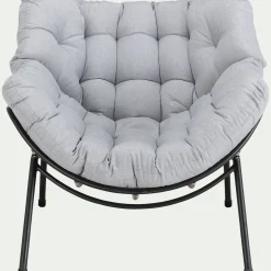 Pouf Exterieur|Fauteuil De Jardin*alinea Fauteuil relax en tissu - borie Gris