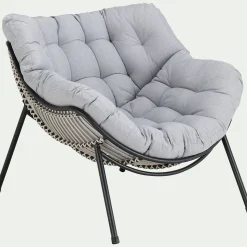 Pouf Exterieur|Fauteuil De Jardin*alinea Fauteuil relax en tissu - borie Gris
