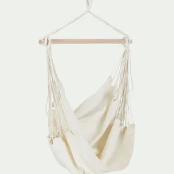 Pouf Exterieur|Fauteuil Suspendu*alinea Fauteuil suspendu en polycoton - blanc écru