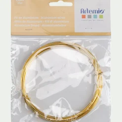 Loisirs Créatifs*alinea Fil en aluminium 5m - métallisé Doré