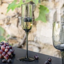 Verre À Pied|Flûte Et Coupe De Champagne*alinea Flûte à champagne en verre 18,5cl - Gris