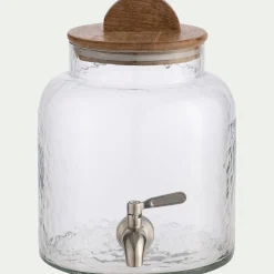 Pichet, Bouteille En Verre Et Carafe|Vaisselle Petit Déjeuner*alinea Fontaine à boisson en verre 3,5l - Transparent