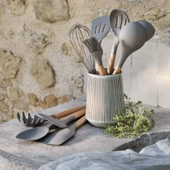 Ustensile De Cuisine*alinea Fouet de cuisine en bois et silicone - brun terre ombre Marron