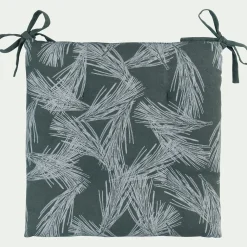 Galette Chaise Exterieur|Galette De Chaise*alinea Galette de chaise de jardin en tissu déperlant motifs pins d'Alep - cèdre Vert