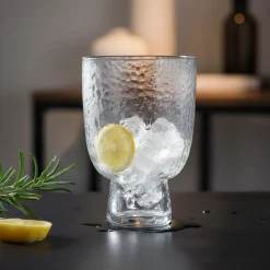 Verre À Eau*alinea Gobelet en verre martelé 33,5cl - Transparent