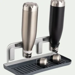 Aménagement Meuble Cuisine*alinea Égouttoir à gourdes en plastique et aluminium - Gris