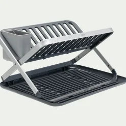 Aménagement Meuble Cuisine*alinea Égouttoir à vaisselle en plastique et aluminium - Gris