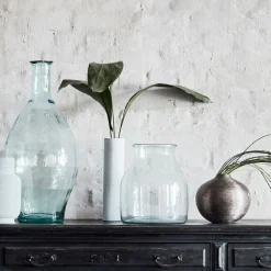 Vase*alinea Grand vase en verre recyclé - transparent H60cm Bleu