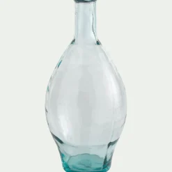 Vase*alinea Grand vase en verre recyclé - transparent H60cm Bleu