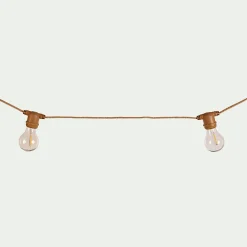Luminaire Exterieur|Guirlandes Lumineuses Extérieur*alinea Guirlande électrique avec câble en jute 10 ampoules 8m - Naturel