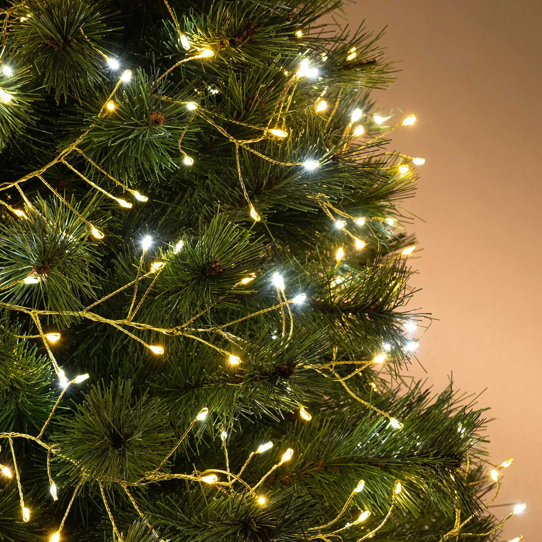 Guirlande De Noël*alinea Guirlande lumineuse grappe L6m - Doré