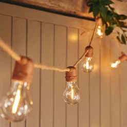 Luminaire Exterieur|Lampes Solaires & Nomades*alinea Guirlande lumineuse solaire en jute - 8m Naturel