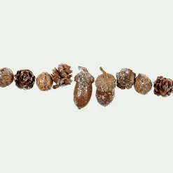 Guirlande De Noël*alinea Guirlande pailletée en pines de pin - L120cm Marron