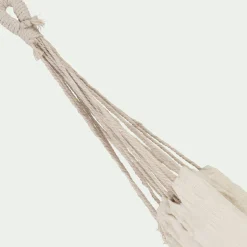 Hamac*alinea Hamac en coton avec finition en macramé - blanc ventoux