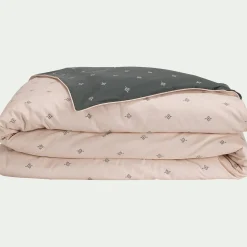 Housse De Couette*alinea Housse de couette à motifs 240x220cm en coton - Vert