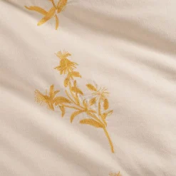 Housse De Couette*alinea Housse de couette brodée en lin lavé et coton 260x240cm - Blanc