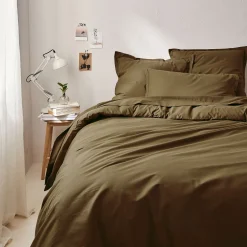 Housse De Couette*alinea Housse de couette en coton bio 260x240cm - mousse Vert