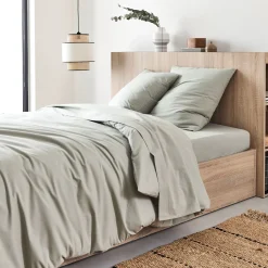 Housse De Couette*alinea Housse de couette en coton 140x200cm - olivier Vert