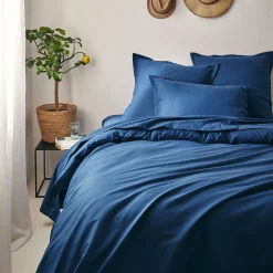Housse De Couette*alinea Housse de couette en coton bio 240x220cm - abysse Bleu
