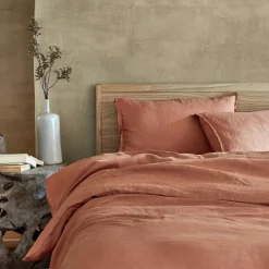 Housse De Couette*alinea Housse de couette en lin lavé 240x220cm - rustrel Marron