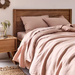 Housse De Couette*alinea Housse de couette en lin lavé 240x220cm - rosa Rose