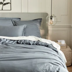 Housse De Couette*alinea Housse de couette en satin lavé 240x220cm - orage Bleu