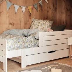 Bureau Enfant|Linge De Lit Enfant*alinea Housse de couette enfant 140x200cm et 1 taie d'oreiller 65x65cm en coton - motifs butine nuit Bleu
