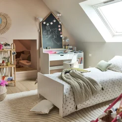 Bureau Enfant|Linge De Lit Enfant*alinea Housse de couette enfant 140x200cm et 1 taie d'oreiller 63x63cm - motifs argan Jaune