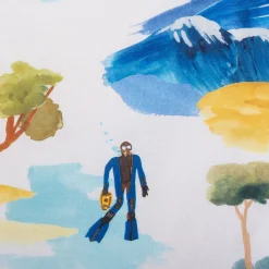 Bureau Enfant|Linge De Lit Enfant*alinea Housse de couette motif sormiou 140x200cm et 1 taie d'oreiller 63x63cm - Blanc