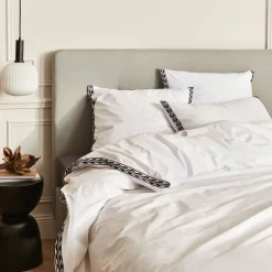 Housse De Couette|Parure De Lit*alinea Housse de couette 260x240cm en percale de coton - Blanc