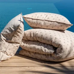 Parure De Lit*alinea Housse de couette 240x220cm et 2 taies d'oreiller 63x63cm motif floral en coton cretonne - Beige