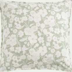 Parure De Lit*alinea Housse de couette 240x220cm et 2 taies d'oreiller 63x63cm en coton motif floral - Vert