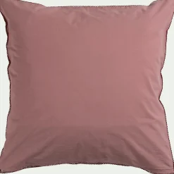 Parure De Lit*alinea Housse de couette 260x240cm et 2 taies d'oreiller 63x63cm en coton lavé - Rose