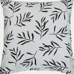 Parure De Lit*alinea Housse de couette 240x220cm et 2 taies d'oreiller 63x63cm en coton - motifs branches d'aloyse Blanc