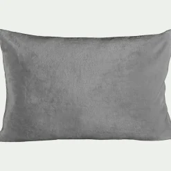 Housse De Coussin*alinea Housse de coussin effet polaire 40x60cm - restanque Gris