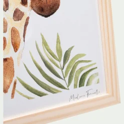 Matelas Enfant|Déco Murale*alinea Image aquarelle encadrée girafe - A4 Naturel