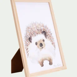 Matelas Enfant|Déco Murale*alinea Image aquarelle encadrée Hérisson - A4 Beige