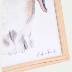 Matelas Enfant|Déco Murale*alinea Image aquarelle encadrée Lapin bélier - A4