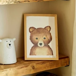Matelas Enfant|Déco Murale*alinea Image aquarelle encadrée ourson - A4