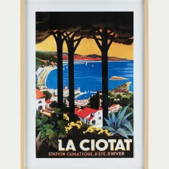 Toile, Tableau Et Affiche*alinea Image encadrée de La Ciotat 53x73cm Bleu