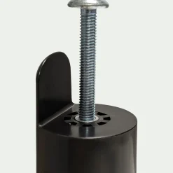 Pied De Sommier*alinea Jeu de 4 pieds de sommier cadre à lattes H22cm - Noir