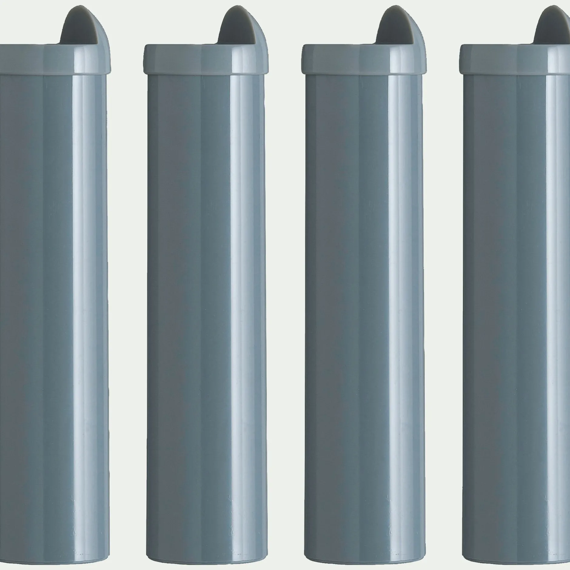 Pied De Sommier*alinea Jeu de 4 pieds de sommier cadre à lattes H22 cm - Gris