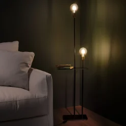 Pied De Lampadaire|Lampadaire Droit*alinea Lampadaire en métal H135cm - Noir