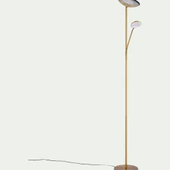Lampadaire Droit*alinea Lampadaire électrifié droit en acier H180cm - Doré