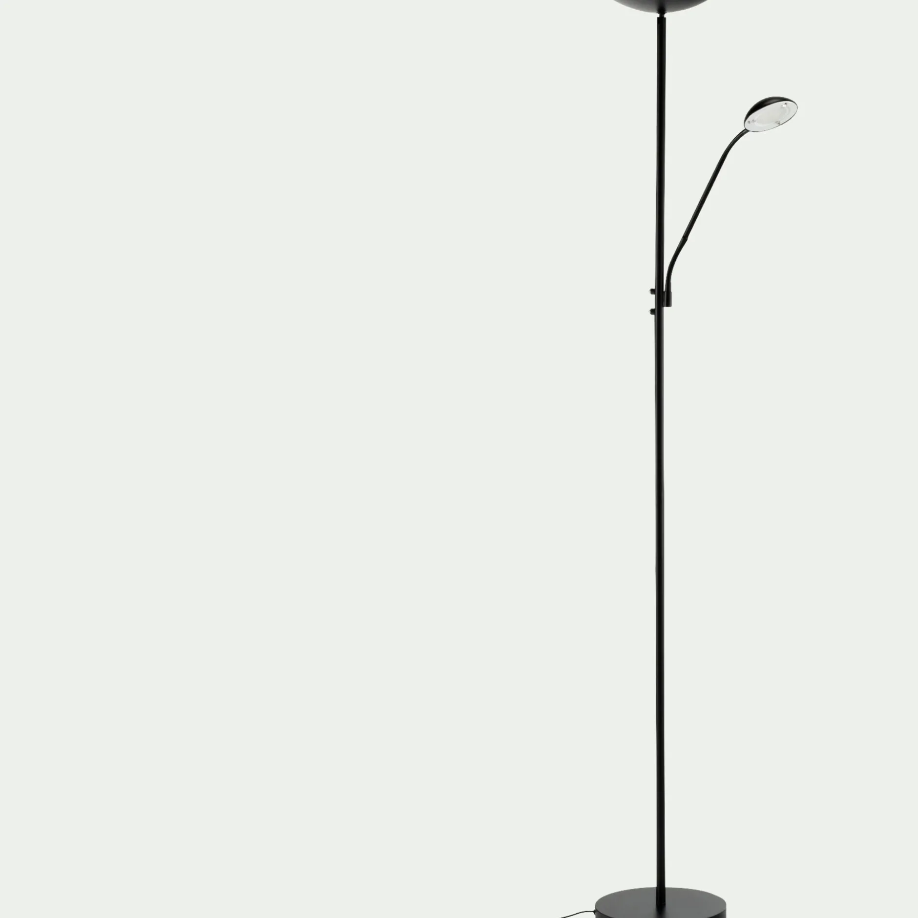 Lampadaire Droit*alinea Lampadaire électrifié droit en acier H180cm - Noir
