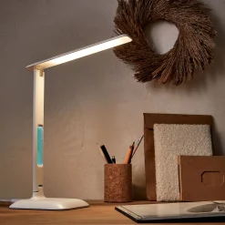 Lampe De Bureau*alinea Lampe à clapet tactile avec écran - H33,5cm Blanc