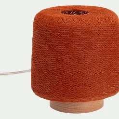 Lampe Chambre Enfant|Commode Enfant*alinea Lampe à poser en hêtre H16cm - cuivre tanné Rouge